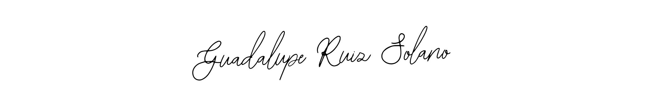 Make a short Guadalupe Ruiz Solano signature style. Manage your documents anywhere anytime using Bearetta-2O07w. Create and add eSignatures, submit forms, share and send files easily. Guadalupe Ruiz Solano signature style 12 images and pictures png