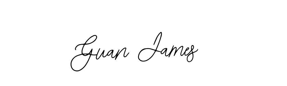 Bearetta-2O07w is a professional signature style that is perfect for those who want to add a touch of class to their signature. It is also a great choice for those who want to make their signature more unique. Get Guan James name to fancy signature for free. Guan James signature style 12 images and pictures png