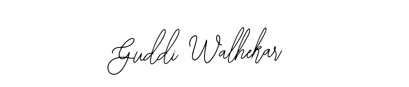 How to make Guddi Walhekar name signature. Use Bearetta-2O07w style for creating short signs online. This is the latest handwritten sign. Guddi Walhekar signature style 12 images and pictures png