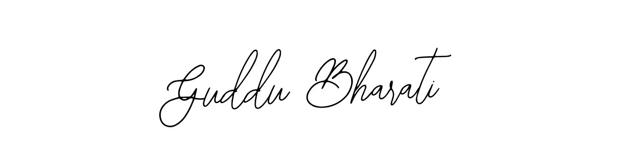 if you are searching for the best signature style for your name Guddu Bharati. so please give up your signature search. here we have designed multiple signature styles  using Bearetta-2O07w. Guddu Bharati signature style 12 images and pictures png