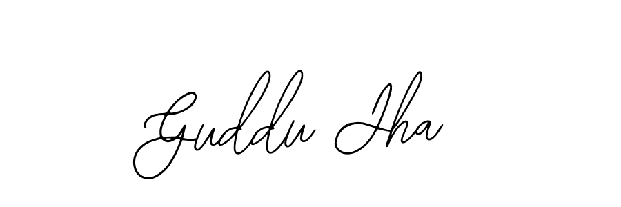 if you are searching for the best signature style for your name Guddu Jha. so please give up your signature search. here we have designed multiple signature styles  using Bearetta-2O07w. Guddu Jha signature style 12 images and pictures png