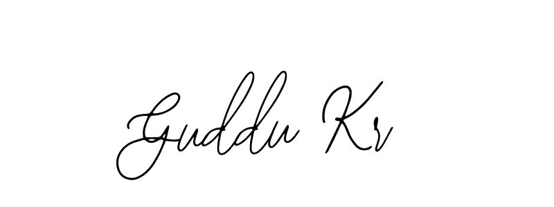 Make a beautiful signature design for name Guddu Kr. With this signature (Bearetta-2O07w) style, you can create a handwritten signature for free. Guddu Kr signature style 12 images and pictures png