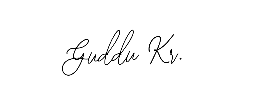 Make a beautiful signature design for name Guddu Kr.. With this signature (Bearetta-2O07w) style, you can create a handwritten signature for free. Guddu Kr. signature style 12 images and pictures png