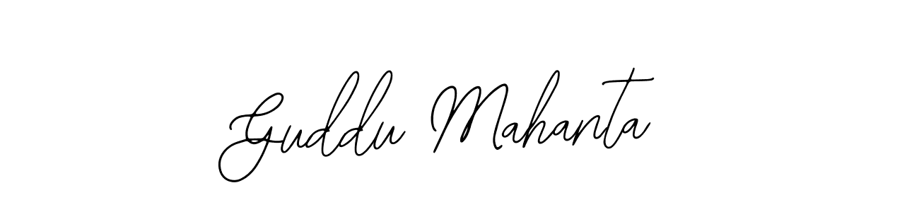 Use a signature maker to create a handwritten signature online. With this signature software, you can design (Bearetta-2O07w) your own signature for name Guddu Mahanta. Guddu Mahanta signature style 12 images and pictures png