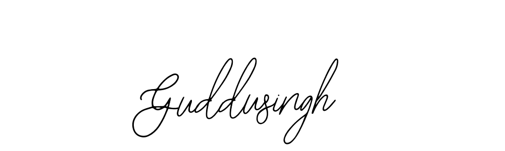 How to make Guddusingh name signature. Use Bearetta-2O07w style for creating short signs online. This is the latest handwritten sign. Guddusingh signature style 12 images and pictures png