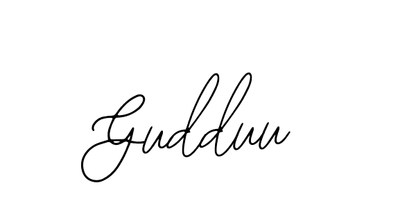 Use a signature maker to create a handwritten signature online. With this signature software, you can design (Bearetta-2O07w) your own signature for name Gudduu. Gudduu signature style 12 images and pictures png