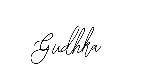 How to make Gudhka name signature. Use Bearetta-2O07w style for creating short signs online. This is the latest handwritten sign. Gudhka signature style 12 images and pictures png