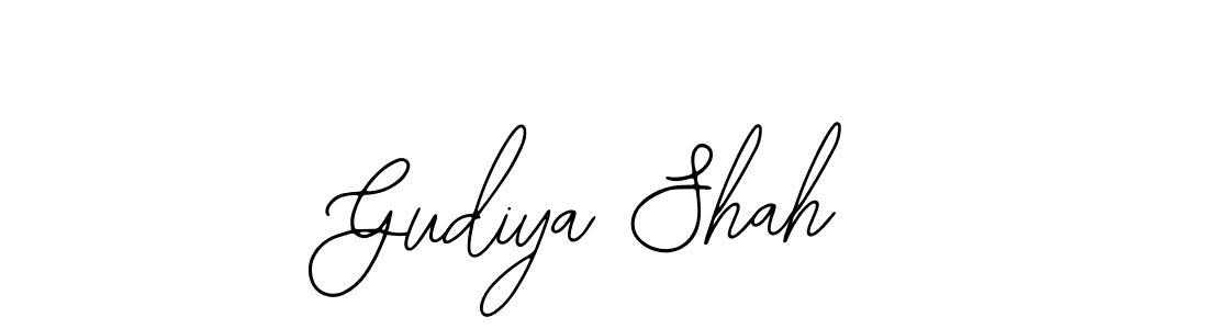 The best way (Bearetta-2O07w) to make a short signature is to pick only two or three words in your name. The name Gudiya Shah include a total of six letters. For converting this name. Gudiya Shah signature style 12 images and pictures png