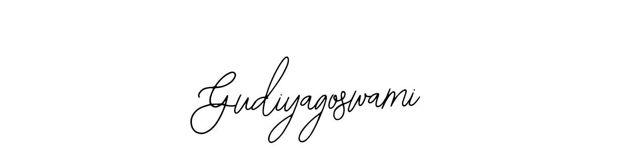 You should practise on your own different ways (Bearetta-2O07w) to write your name (Gudiyagoswami) in signature. don't let someone else do it for you. Gudiyagoswami signature style 12 images and pictures png