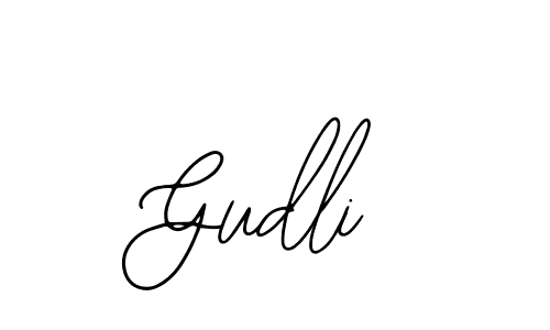 How to make Gudli signature? Bearetta-2O07w is a professional autograph style. Create handwritten signature for Gudli name. Gudli signature style 12 images and pictures png