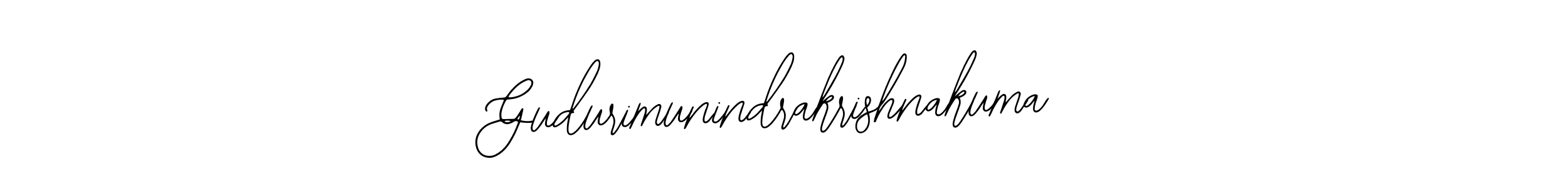 It looks lik you need a new signature style for name Gudurimunindrakrishnakuma. Design unique handwritten (Bearetta-2O07w) signature with our free signature maker in just a few clicks. Gudurimunindrakrishnakuma signature style 12 images and pictures png