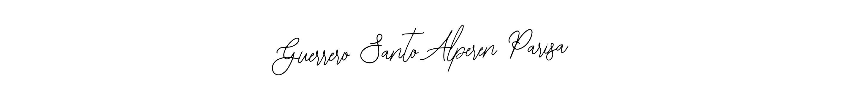 if you are searching for the best signature style for your name Guerrero Santo Alperen Parisa. so please give up your signature search. here we have designed multiple signature styles  using Bearetta-2O07w. Guerrero Santo Alperen Parisa signature style 12 images and pictures png