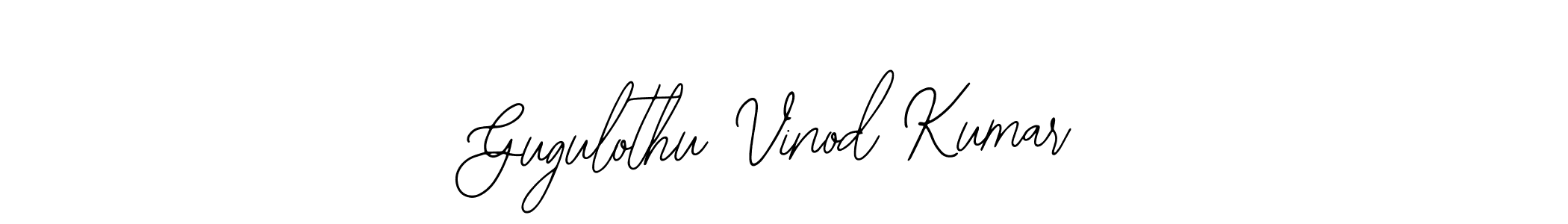 Design your own signature with our free online signature maker. With this signature software, you can create a handwritten (Bearetta-2O07w) signature for name Gugulothu Vinod Kumar. Gugulothu Vinod Kumar signature style 12 images and pictures png
