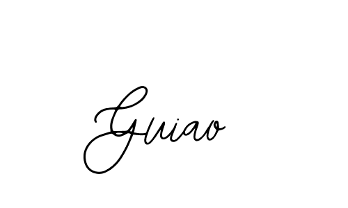 Design your own signature with our free online signature maker. With this signature software, you can create a handwritten (Bearetta-2O07w) signature for name Guiao. Guiao signature style 12 images and pictures png
