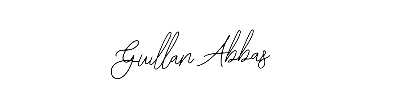 Similarly Bearetta-2O07w is the best handwritten signature design. Signature creator online .You can use it as an online autograph creator for name Guillan Abbas. Guillan Abbas signature style 12 images and pictures png