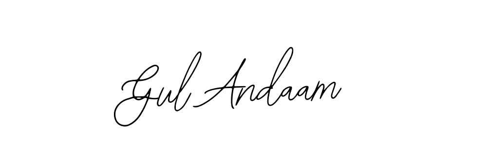 You should practise on your own different ways (Bearetta-2O07w) to write your name (Gul Andaam) in signature. don't let someone else do it for you. Gul Andaam signature style 12 images and pictures png