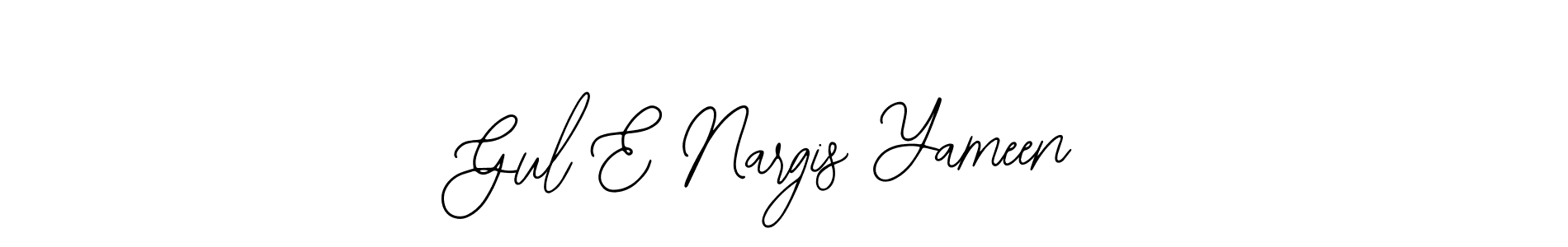 How to make Gul E Nargis Yameen name signature. Use Bearetta-2O07w style for creating short signs online. This is the latest handwritten sign. Gul E Nargis Yameen signature style 12 images and pictures png