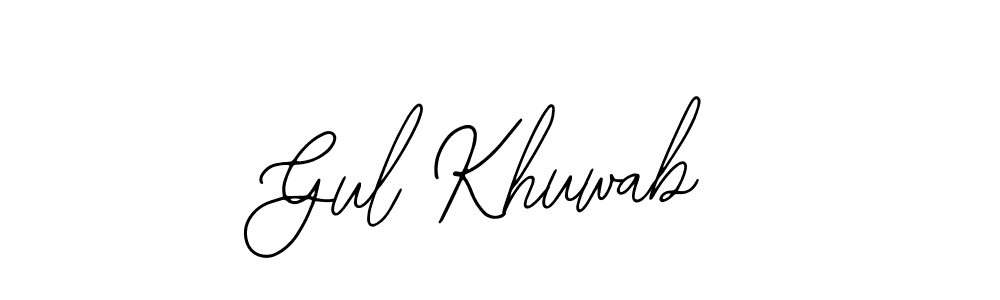 Similarly Bearetta-2O07w is the best handwritten signature design. Signature creator online .You can use it as an online autograph creator for name Gul Khuwab. Gul Khuwab signature style 12 images and pictures png