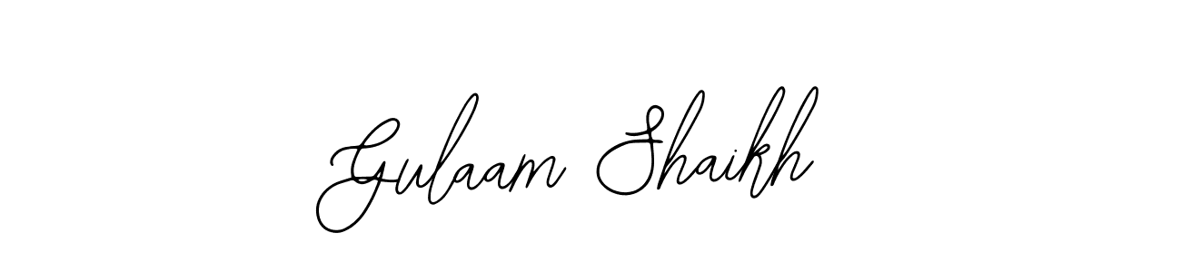 Make a beautiful signature design for name Gulaam Shaikh. With this signature (Bearetta-2O07w) style, you can create a handwritten signature for free. Gulaam Shaikh signature style 12 images and pictures png
