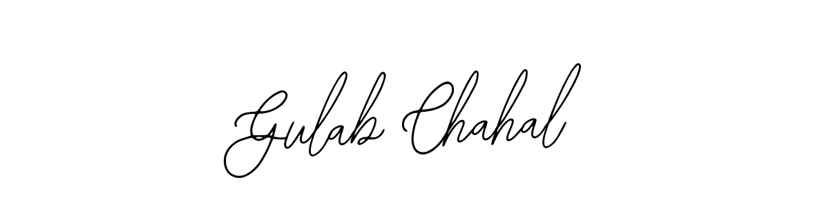 Similarly Bearetta-2O07w is the best handwritten signature design. Signature creator online .You can use it as an online autograph creator for name Gulab Chahal. Gulab Chahal signature style 12 images and pictures png
