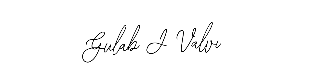 Bearetta-2O07w is a professional signature style that is perfect for those who want to add a touch of class to their signature. It is also a great choice for those who want to make their signature more unique. Get Gulab J Valvi name to fancy signature for free. Gulab J Valvi signature style 12 images and pictures png