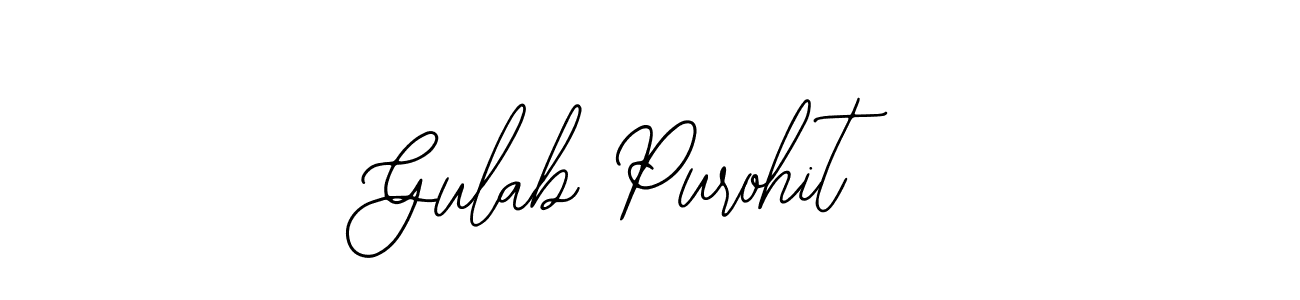 Use a signature maker to create a handwritten signature online. With this signature software, you can design (Bearetta-2O07w) your own signature for name Gulab Purohit. Gulab Purohit signature style 12 images and pictures png