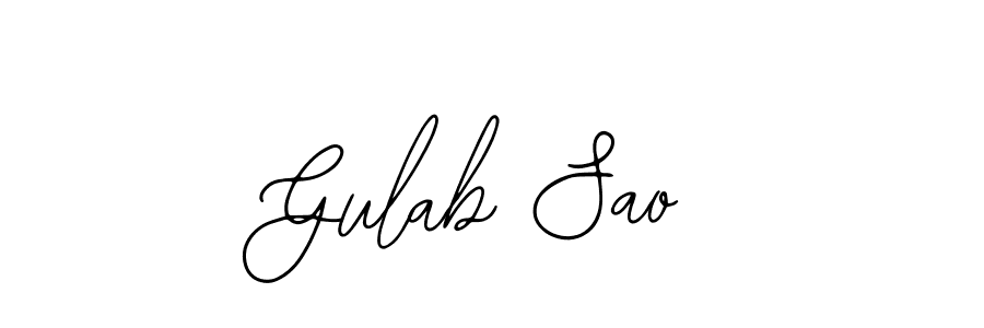 Bearetta-2O07w is a professional signature style that is perfect for those who want to add a touch of class to their signature. It is also a great choice for those who want to make their signature more unique. Get Gulab Sao name to fancy signature for free. Gulab Sao signature style 12 images and pictures png