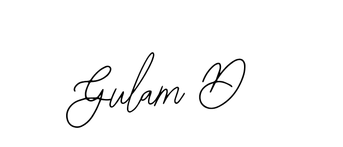 if you are searching for the best signature style for your name Gulam D. so please give up your signature search. here we have designed multiple signature styles  using Bearetta-2O07w. Gulam D signature style 12 images and pictures png