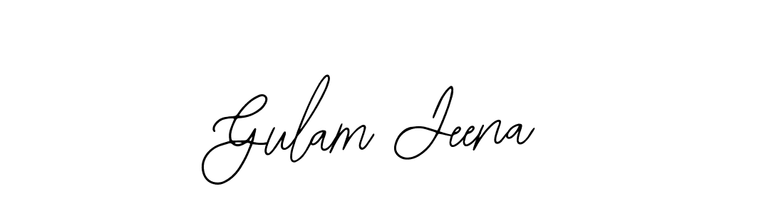 Similarly Bearetta-2O07w is the best handwritten signature design. Signature creator online .You can use it as an online autograph creator for name Gulam Jeena. Gulam Jeena signature style 12 images and pictures png