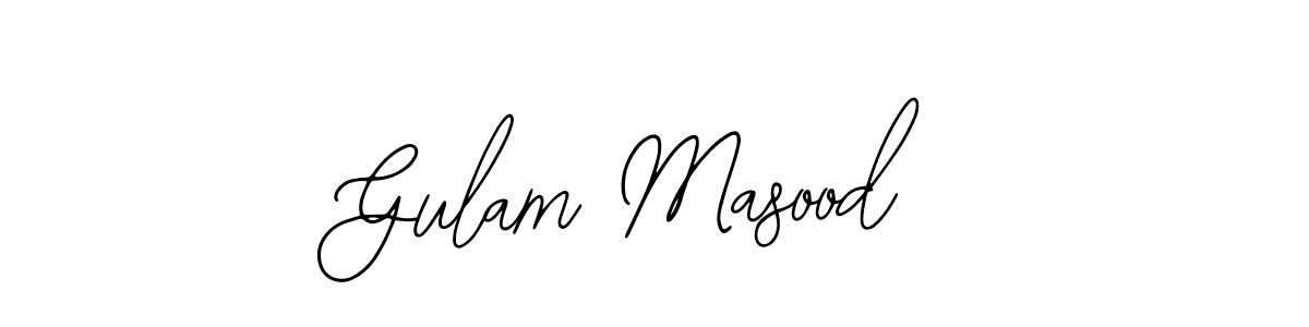 You should practise on your own different ways (Bearetta-2O07w) to write your name (Gulam Masood) in signature. don't let someone else do it for you. Gulam Masood signature style 12 images and pictures png