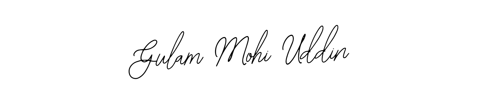 Bearetta-2O07w is a professional signature style that is perfect for those who want to add a touch of class to their signature. It is also a great choice for those who want to make their signature more unique. Get Gulam Mohi Uddin name to fancy signature for free. Gulam Mohi Uddin signature style 12 images and pictures png