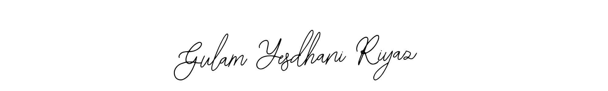 How to Draw Gulam Yesdhani Riyaz signature style? Bearetta-2O07w is a latest design signature styles for name Gulam Yesdhani Riyaz. Gulam Yesdhani Riyaz signature style 12 images and pictures png