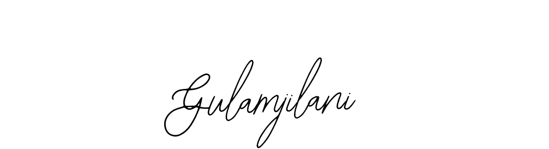 How to make Gulamjilani name signature. Use Bearetta-2O07w style for creating short signs online. This is the latest handwritten sign. Gulamjilani signature style 12 images and pictures png