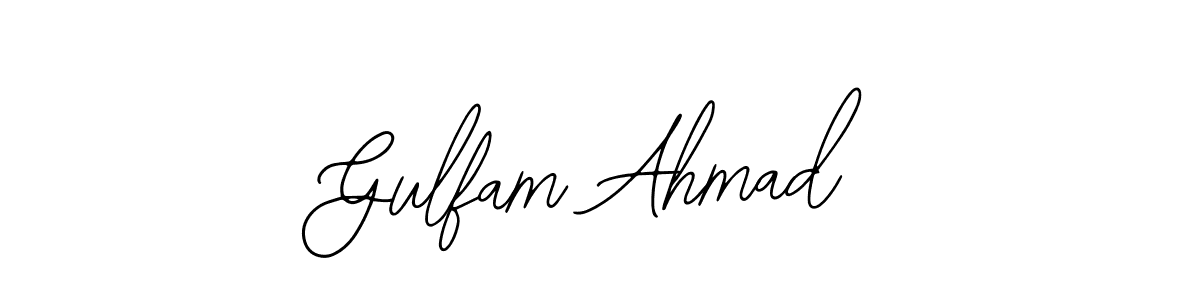 Bearetta-2O07w is a professional signature style that is perfect for those who want to add a touch of class to their signature. It is also a great choice for those who want to make their signature more unique. Get Gulfam Ahmad name to fancy signature for free. Gulfam Ahmad signature style 12 images and pictures png