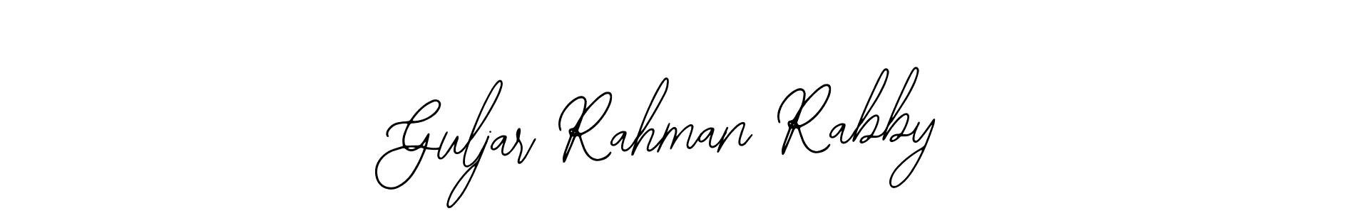 You should practise on your own different ways (Bearetta-2O07w) to write your name (Guljar Rahman Rabby) in signature. don't let someone else do it for you. Guljar Rahman Rabby signature style 12 images and pictures png