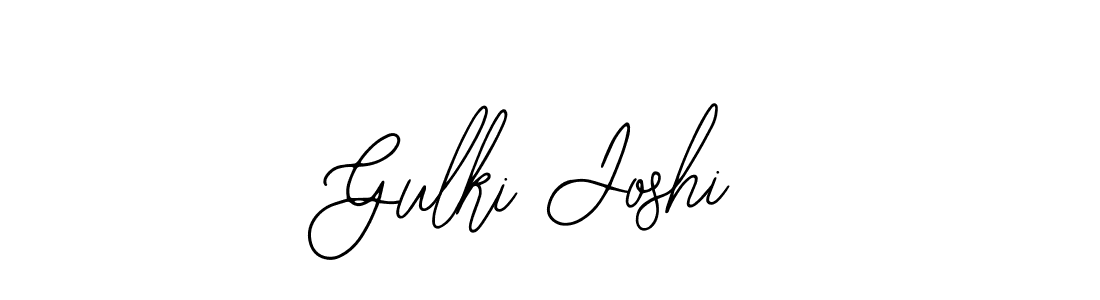 You should practise on your own different ways (Bearetta-2O07w) to write your name (Gulki Joshi) in signature. don't let someone else do it for you. Gulki Joshi signature style 12 images and pictures png