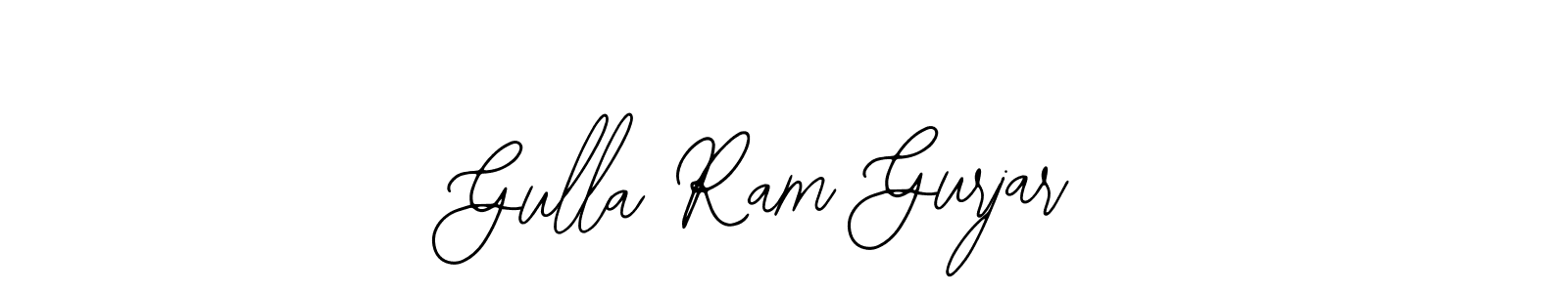 You should practise on your own different ways (Bearetta-2O07w) to write your name (Gulla Ram Gurjar) in signature. don't let someone else do it for you. Gulla Ram Gurjar signature style 12 images and pictures png