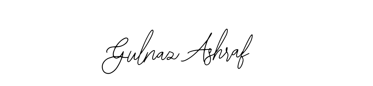 You should practise on your own different ways (Bearetta-2O07w) to write your name (Gulnaz Ashraf) in signature. don't let someone else do it for you. Gulnaz Ashraf signature style 12 images and pictures png