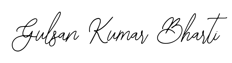 Express your personality with a custom Gulsan Kumar Bharti signature crafted with Bearetta-2O07w typography. Free transparent PNG download available. Gulsan Kumar Bharti signature style 12 images and pictures png