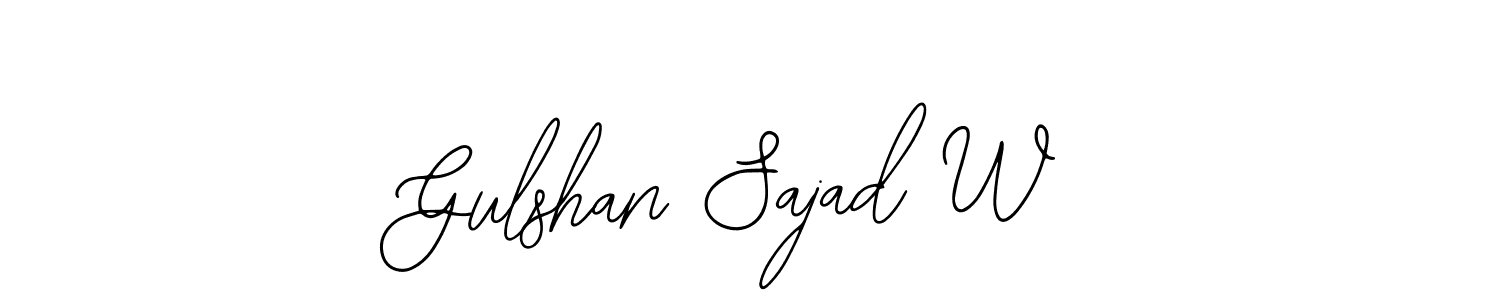 How to Draw Gulshan Sajad W signature style? Bearetta-2O07w is a latest design signature styles for name Gulshan Sajad W. Gulshan Sajad W signature style 12 images and pictures png