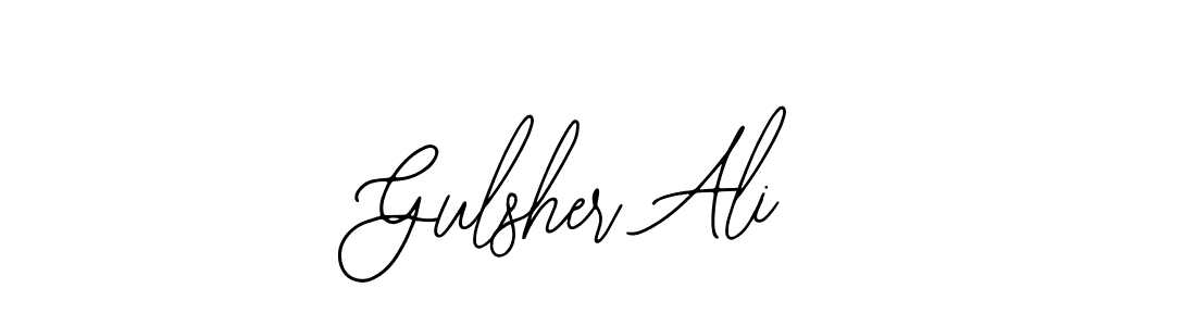 The best way (Bearetta-2O07w) to make a short signature is to pick only two or three words in your name. The name Gulsher Ali include a total of six letters. For converting this name. Gulsher Ali signature style 12 images and pictures png