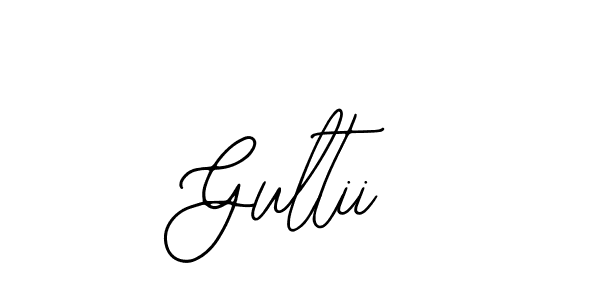 How to make Gultii name signature. Use Bearetta-2O07w style for creating short signs online. This is the latest handwritten sign. Gultii signature style 12 images and pictures png