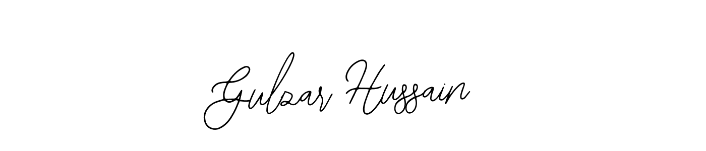 You should practise on your own different ways (Bearetta-2O07w) to write your name (Gulzar Hussain) in signature. don't let someone else do it for you. Gulzar Hussain signature style 12 images and pictures png