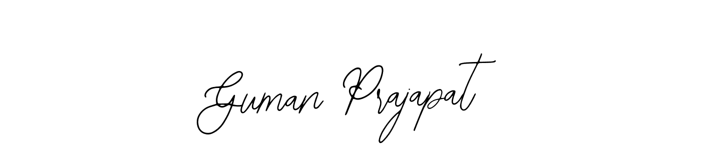 How to make Guman Prajapat signature? Bearetta-2O07w is a professional autograph style. Create handwritten signature for Guman Prajapat name. Guman Prajapat signature style 12 images and pictures png