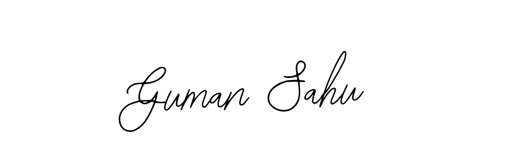 The best way (Bearetta-2O07w) to make a short signature is to pick only two or three words in your name. The name Guman Sahu include a total of six letters. For converting this name. Guman Sahu signature style 12 images and pictures png