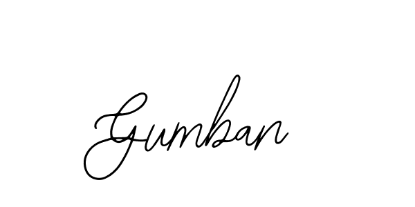 Use a signature maker to create a handwritten signature online. With this signature software, you can design (Bearetta-2O07w) your own signature for name Gumban. Gumban signature style 12 images and pictures png