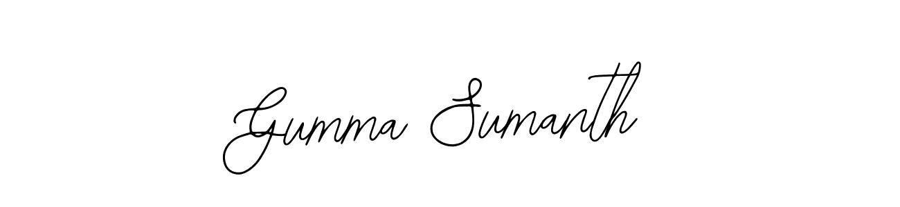 if you are searching for the best signature style for your name Gumma Sumanth. so please give up your signature search. here we have designed multiple signature styles  using Bearetta-2O07w. Gumma Sumanth signature style 12 images and pictures png