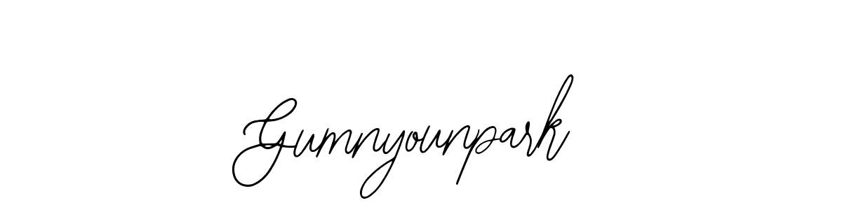 How to make Gumnyounpark name signature. Use Bearetta-2O07w style for creating short signs online. This is the latest handwritten sign. Gumnyounpark signature style 12 images and pictures png