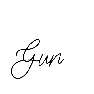 Use a signature maker to create a handwritten signature online. With this signature software, you can design (Bearetta-2O07w) your own signature for name Gun. Gun signature style 12 images and pictures png