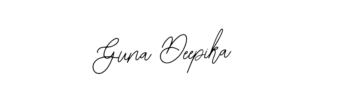 You should practise on your own different ways (Bearetta-2O07w) to write your name (Guna Deepika) in signature. don't let someone else do it for you. Guna Deepika signature style 12 images and pictures png